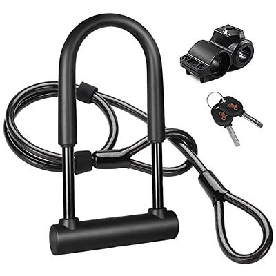 KASTEWILL Bike Locks HeavyDuty Anti Theft Secure Combination Bike U Lock  with16mmShackle 5.9ft Length Security Cable Keys and Sturdy Mounting  Bracket for Bicycle Motorcycle and More(Black Steel Wire) - Yahoo Shopping