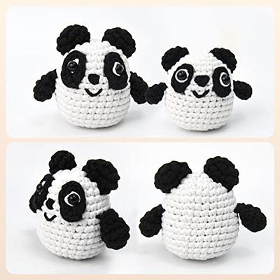 Animal Crochet Kit for Beginners, Panda Elepant Rabbit Crochet