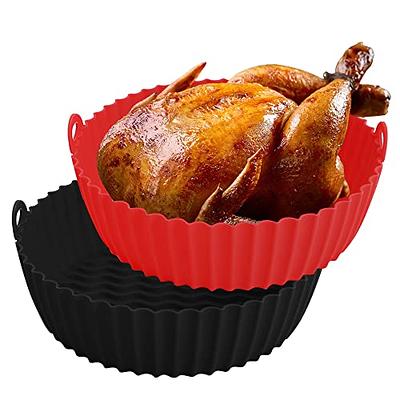 Reusable Air Fryer Silicone Accessories Liners 7.5/8.5/8/9 Inch Square  Round Non-Stick Silicon Airfryer Basket
