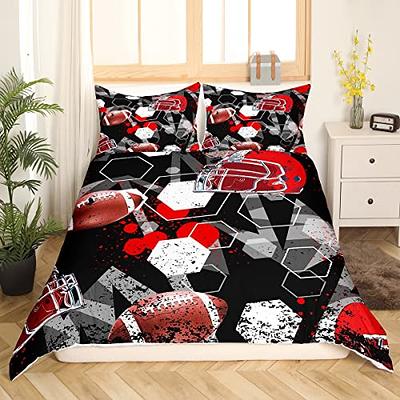 Boys Football Comforter Set Full Kids Teen Sports Bedding Set