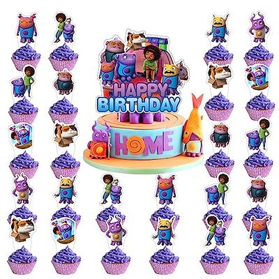 24pcs/pack Winnie the Pooh Theme Happy Birthday Party Cake Topper Kids  Favors Decorate Cupcake Toppers