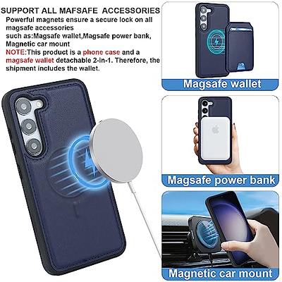 Samsung Galaxy A51 5G MagSafe Case with RFID Blocking Magnetic Wallet Card  Holder Blue