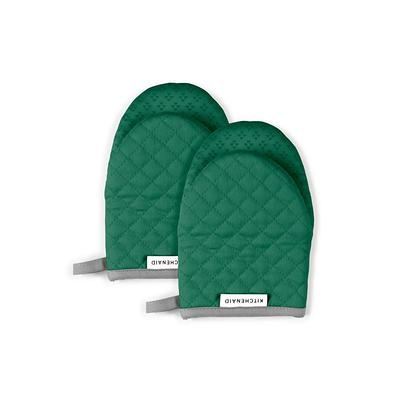 ARCLIBER Oven Mitts 1 Pair of Quilted Lining - Heat Resistant Kitchen  Gloves,Flame Oven Mitt Set,Grey