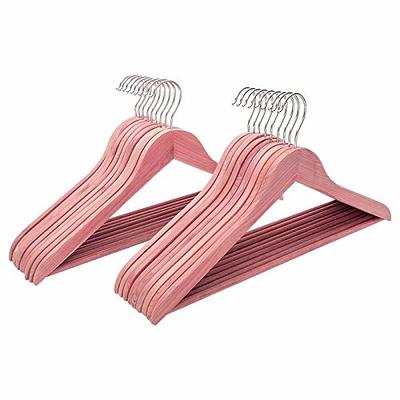 Osto 30 Pack Natural Wooden Suit Hangers; Ultra-durable Smooth