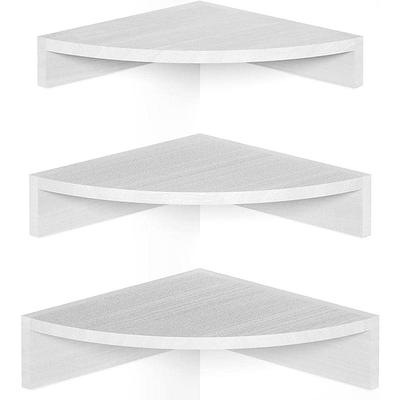 Somerset Collection Somerset 8 bright white polished corner shelf Bright  White 1-Tier Ceramic Wall Mount Corner Bathroom Shelf (8.25-in x 1-in x  8-in) in the Bathroom Shelves department at