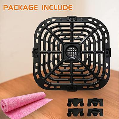  BYKITCHEN Square Air Fryer Silicone Liners, Set of 2, 8 Inch  Reusable Silicone Air Fryer Tray Liners for 2.5 to 4.5 QT, Square Air Fryer  Accessories for Cosori, Chefman and More(Inner