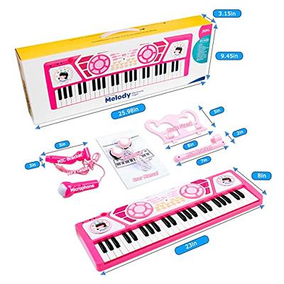 Kids Piano Toys for Girls Gifts - 49 Keys Portable Piano Keyboards