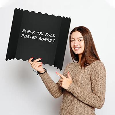  8 Pcs Presentation Board Trifold Poster Board 12 x 22 Inch Poster  Boards Display Boards Small Trifold Boards Trifold Display Board for Photo  Exhibition (White) : Office Products