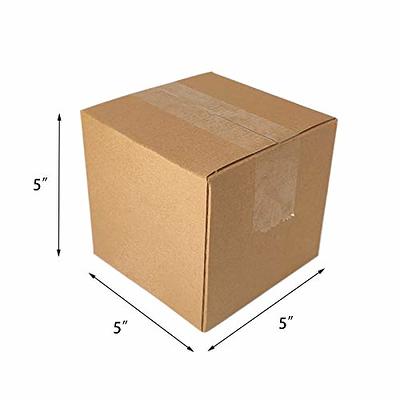Small Cardboard Shipping Boxes Mailers 5x5x5 inches Corrugated Packing  Storage Cube Kraft Mailing Box, Pack of 25
