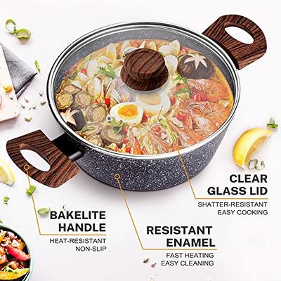 Pans and Pots Set Nonstick - YIIFEEO 16 PCS Granite Non Stick