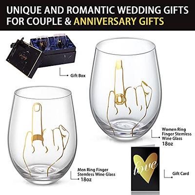 Engagement Gift Couples Wine Glasses Wedding Couples Wine Glass