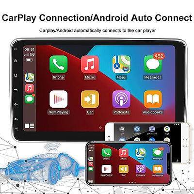 Single 1 Din Car Stereo Android 13 Car Radio with Wireless/Wired Carplay  Android Auto Adjustable 10.1 IPS Touchscreen in Dash Head Unit Support
