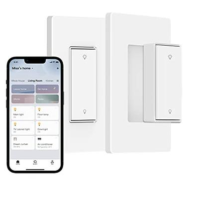 Avatar Controls Smart Single-Pole WiFi Dimmer Light Switch with RF Remote, White AWDS01RF