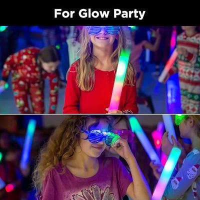 108Pcs Foam Glow Sticks Bulk Party Pack, 16''Big Led Light Up Foam Sticks  with 3 Flashing Effect, Glow in The Dark Party Supplies Favors for Wedding,  Adults/Kids Birthday, Disco Dance Floor Party