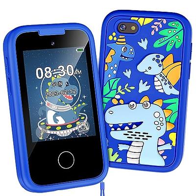 Cute Kids Using Gadgets Set. Boy and Girl Playing Smartphone and