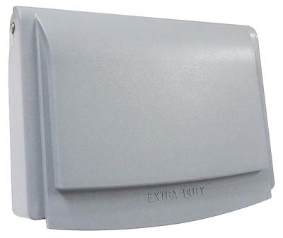 Sigma Engineered Solutions Metallic Gray 2-Outlet Weatherproof Electrical Outlet  Cover in the Electrical Outlet Covers department at