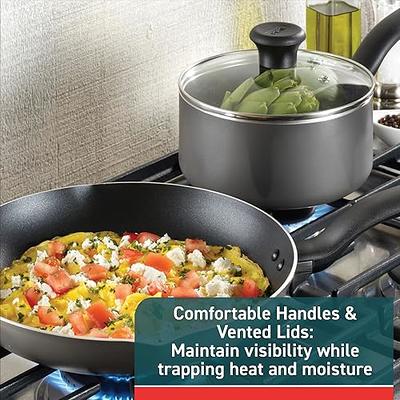 T-fal Initiatives Nonstick Cookware Set 6 Piece Oven Safe 350F