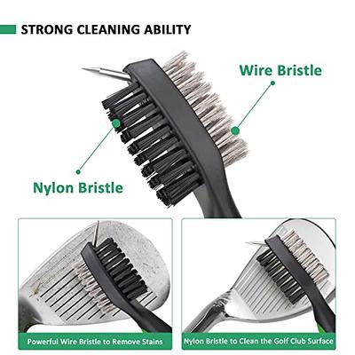 RITHIOX 2Pcs Golf Club Brush with Groove Cleaner Spike Nylon