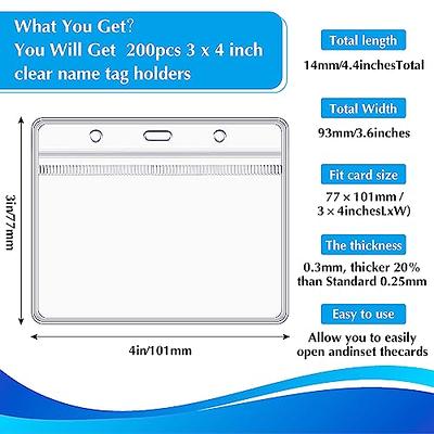 Wholesale Clear soft PVC card holder id name tags badge holder vertical or  horizontal From m.