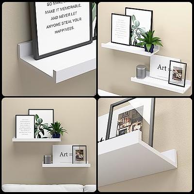 Boswillon Black Floating Shelves Set of 2, Wall Mounted Small Shelves for  Room, Modern Hanging Shelves for Wall Decor, Display Wall Storage Shelves