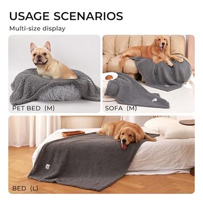 Waterproof Dog Blanket for Bed Couch Sofa Car, Super Soft and Warm Puppy  Blanket for Small Dogs Cats, Fleece Sherpa Throw Furniture Protector Pet  Hair