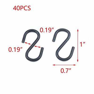 T Tulead 40PCS Mini Hanger Hooks Light Duty S Hooks Iron Hanging Hook Jewelry  Hooks Black Hooks Connectors 1x0.7 - Yahoo Shopping