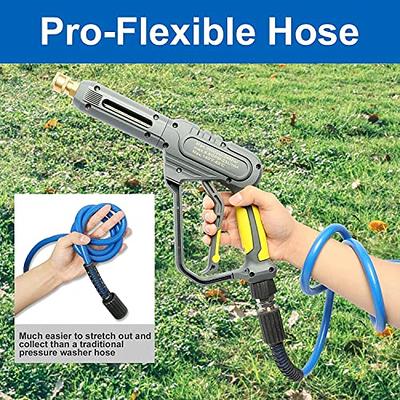 25 FT x 1/4 Pressure Washer Hose, Kink-Resistant, 4000 PSI Max, M22  Universal Gas & Electric Power Washer Replacement Extension Hose, For  Residential Use - Yahoo Shopping