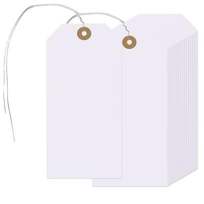 500Pcs Price Tags with String Attached Small White Marking Tag Paper Price  Labels Clothing Hanging Stickers Blank Labeling Strung Label Hang Tags for  Pricing Jewelry Yard Sale Retail 