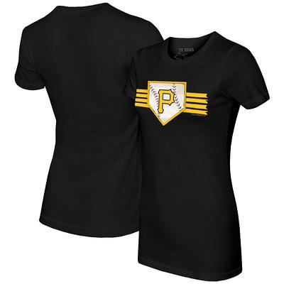 Women's Tiny Turnip Black Pittsburgh Pirates Baseball Love T-Shirt Size: Small