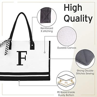 TOPDesign Initial Canvas Tote Bag, Personalized Present Bag, Suitable for  Wedding, Birthday, Beach, …See more TOPDesign Initial Canvas Tote Bag