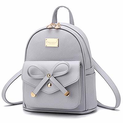 I IHAYNER Girls Bowknot Cute Leather Backpack Mini Backpack Purse for Women