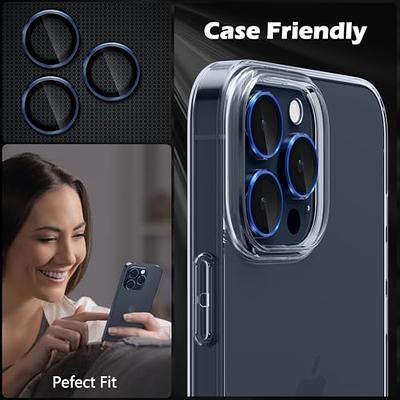 for iPhone 15 Pro Max Camera Lens Protector, Scratch Resistant Metal Camera  Cover with 9H Tempered Glass Lens Screen Protector Rings Accessories [Case  Friendly] for iPhone 15 Pro Max - Silver 