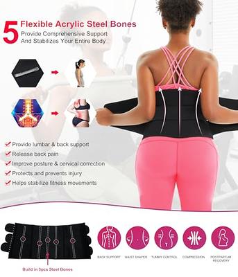 TrainingGirl Women Waist Trainer Cincher Corset Tummy Control Workout Sweat  Band Slimmer Belly Belt Weight Loss Sports Girdle (3 Belt Black, Medium) -  Yahoo Shopping