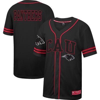 Men's Colosseum Black Washington State Cougars Free Spirited Mesh Button-Up Baseball  Jersey