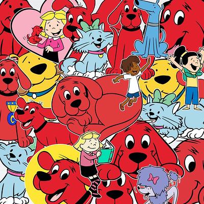 The Red Big Dog Stickers For Kids, 25 Pcs, Vinyl Decals Birthday