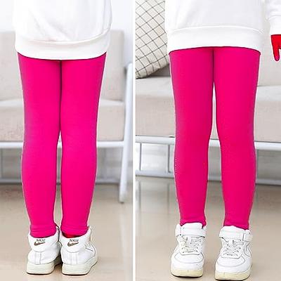 Kiench Girls Winter Leggings Fleece Lined Kids Warm Cotton Pants Pack of 2  US Size 3T-4T / 3-4 Years, CN 100, Hot Pink +Beige - Yahoo Shopping