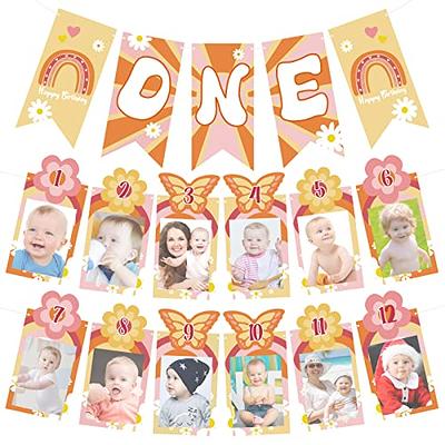  118 PCs First Birthday Decorations for Boy, Party Inspo Baby Boy  1st Birthday Decorations One Year Old Backdrop Balloon Garland Monthly  Photo High Chair Banner Cake Topper Box Cutout Poster Crown