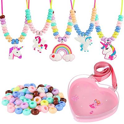 Clay Beads Bracelet Making Kit,Flat Round 6mm Clay Beads for Jewelry Making  with Pendant Charms Kit,Art Crafts Gift Sets for Girls Ages 3 4 5 6 7 8 9