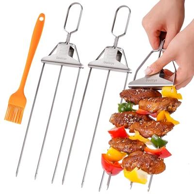 D-ICE Kebab Grilling Basket & Grilling Skewers Stainless Steel