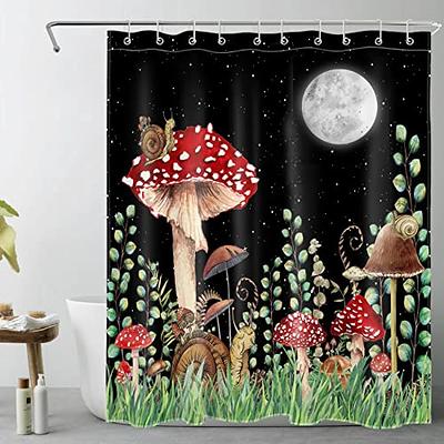 Vostolaiv Abstract Shower Curtain, Black and Red Mushroom Shower Curtain,  Abstract Modern Shower Cur…See more Vostolaiv Abstract Shower Curtain,  Black