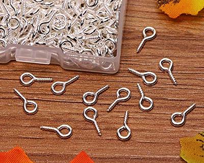 300 Pcs Small Screw Eye Pins Eye Pins Hooks Mini Screw Eye Pin Peg