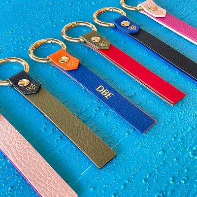 Custom Leather Keyring as Gift for Women Personalized Leather 