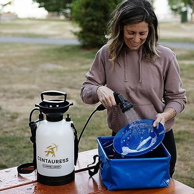 Ridgewinder Portable Shower for Camping with Dry Bag - Camp Shower with  Rechargeable Battery and Included 10L Dry Bag for Water Storage. Complete