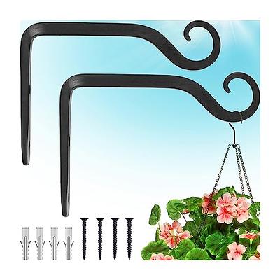 Gray Bunny 2 Pack Outdoor Plant Hanger Hook, 6” Hand Forged