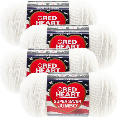 Red Heart Super Saver Yarn-White, Multipack Of 2 