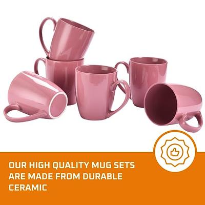 Ceramic Stacking Coffee Mug Tea Cup Dishwasher Safe Set Of 6 Large