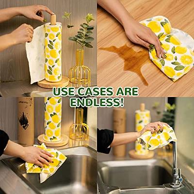 The Useless Brand Reusable Paper Towels Roll, 12 Eco Friendly Washable  Cotton Flannel Towels w/Cardboard Roll, Zero Waste & Sustainable