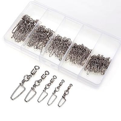 SILANON Fishing Barrel Snap Swivels,Rolling Barrel Swivels with Hanging  Snaps Stainless High Strength Fishing Snap Clip Saltwater Freshwater Swivel  Snap Fishing Tackle Connector - Yahoo Shopping