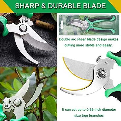 Pruning Shears - Garden Clippers Pruner, 7.5 Inch Stainless Steel Handheld  Branch Gardening Scissors Snips Tool with Safety Lock for Trimming Plant,  Flowers, Herbs, Buds, Leaves - Yahoo Shopping