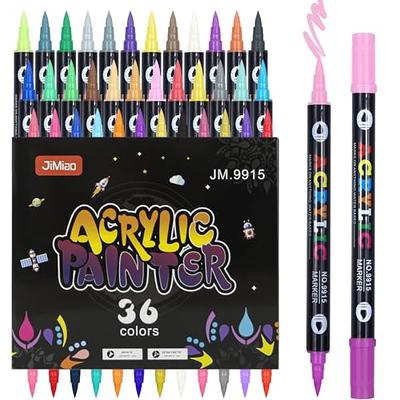 Betem 24 Colors, Dual Tip Acrylic Paint Pens Markers, Premium Acrylic Paint  Pens